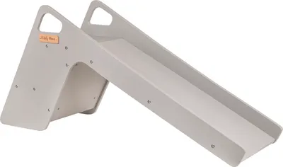 Obrázok produktu pre KiddyMoon Drevená šmykľavka/sedadlo pre deti Stabilná šmykľavka pre batoľatá 2v1 Multifunkčná šmykľavka Drevená hračka Montessori Baby Free Standing Slide, veľká, sivá
