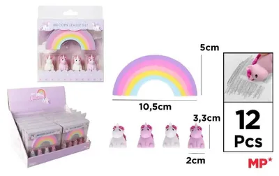 Zdjęcie produktu dla Gumka ścieralna Unicorn zestaw w blistrze