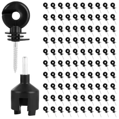 Isolatorset, 100 zelftappende Schrauben, 90 mm, 6 mm Ø