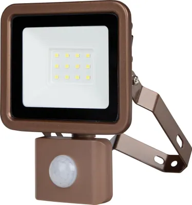 Obrázok produktu pre Reflektor REV LED Eco+, so senzorom pohybu, 10W, 6500K, 800lm, studená biela, IP44, bronzová