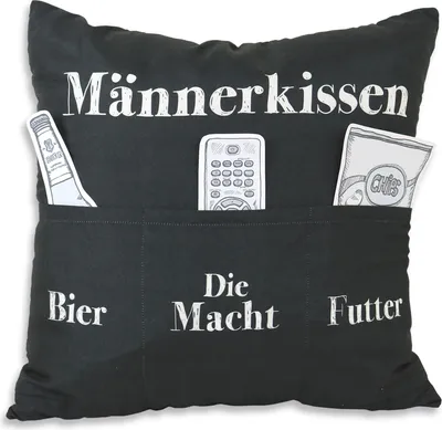 Produktbild von G. Wurm 10034226, Schwarz, Weiß, Quadratisch, Zierkissen