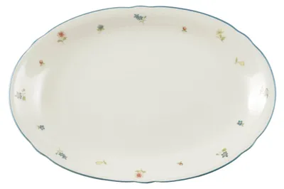 Produktbild von Servierplatte oval 31 x 21 cm - Seltmann Weiden Marieluise elfenbein Streublume 30308