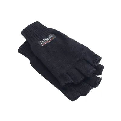 Produktbild von Yoko Uni 3M Thinsulate Thermo Winter/Ski Halbfinger Handschuhe BC1272 (Einheitsgröße) (Schwarz)