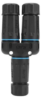Image de Coupleur RJ45 IP68 étanche, câble LAN extérieur Ethernet blindé Cat5, Cat5E, Cat6, Cat7, Cat8, femelle-femelle, pour équipements électroniques
