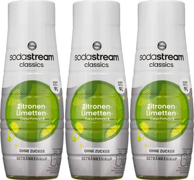 Image de SodaStream Citron-Lime Sirop sans sucre 440ml, 3 pièces