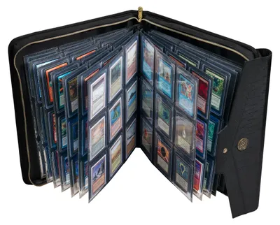 Sammelkartenalbum für 252 Toploader, 9 Fächer, mit Zubehörtasche