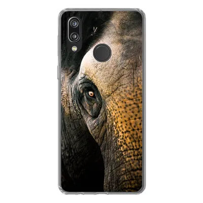 Produktbild von MuchoWow® Handyhülle Schutzhülle Hülle für Huawei P20 Lite (2020) Elefant - Nahaufnahme - Tiere - Natur Silikon Softcase Handy Hülle - Kartenhalter