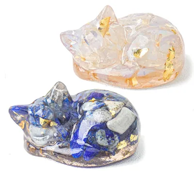 Imagen del producto de Figura de gato - Miniatura decorativa - Cristal - 2 piezas - Decoración de mesa - Diseño único - Figura decorativa