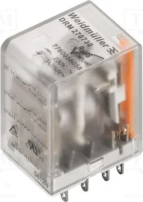 Obrázok produktu pre 1x Relé: elektromagnetické, 4PDT, 5A/250VAC, cievka: 230VAC, 5A, kód: 7760056104, elektrické