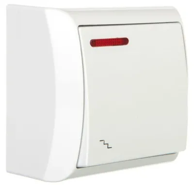 Obrázek produktu pro Ospel ŁN-3BS/00, Bílá, IP20, 250 V, 10 A, 60 mm, 37 mm
