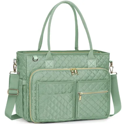 Produktbild von Laptoptasche Lehrertasche Aktentasche - Dunkelgrün - Isolierte Fächer - Für Büro und Universität