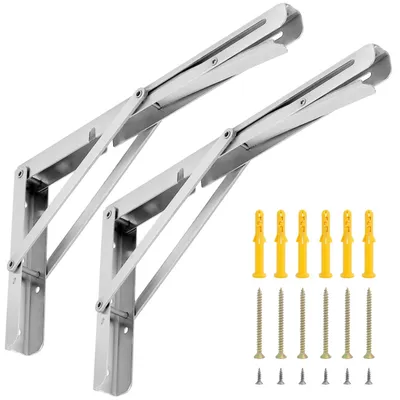 Image de Solidchoice - 2 consoles en acier pliables pour établis de bricolage