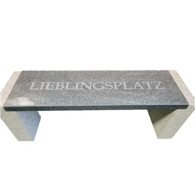 Produktbild von Schöne Gartenbank Lieblingsplatz im Blumenbeet, am Teich oder entlang des Gartenwegs, aus Granit Neu Frostfest Witterungsbeständig NH-135887264
