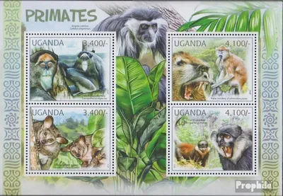 Produktbild von Briefmarken Uganda 2012 Mi 2815-2818 Kleinbogen (kompl.Ausg.) postfrisch Affen