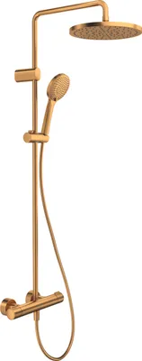 Produktbild von Duravit Duschsystem MinusFlow 354 mm mit Thermostat Bronze gebürstet