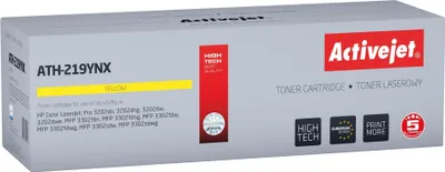 Produktbild von Activejet ATH-219YNX Toner für HP Drucker  Ersatz HP 219X W2192X; Supreme; 2500 Seiten; gelb  mit Chip