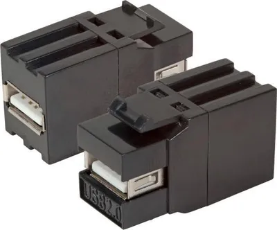 Two black USB 2.0 adapters are shown in a studio shot against a white background.