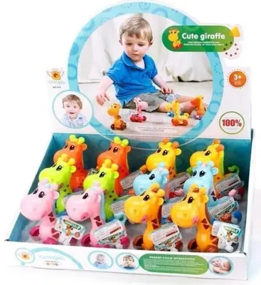 Obrázok produktu pre Hračka – natahovacia žirafa MIX – Merkpol