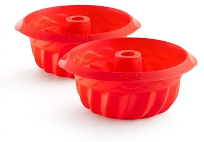Obrázek produktu pro Lékué 880803, Forma na bábovku, Kulatý, 0,7 l, -60 °C, 220 °C, Červená