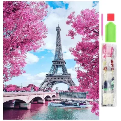 Produktbild von Malen nach Zahlen 5d Diamant Mosaik Stickerei 5D Paris Eifelturm 30x40cm.