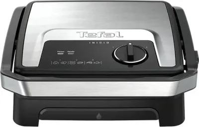 Produktbild von Tefal Inicio Adjust GC272D10, Schwarz, Edelstahl, Rechteckig, Drehregler, Feuerrost, 290 x 260 mm, 1 Zone(n)