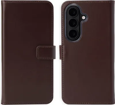 Image de Selencia Étui en cuir véritable pour Samsung Galaxy S26 Plus - Marron