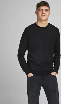 Image de Basic Sweater Langarm Sweatshirt Rundhals Pullover Jumper JJEBASIC |