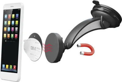 Produktbild von Auto-Handyhalterung "Magnet" mit Saugnapf, 360 Grad drehbar, universal (00201512)