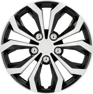 Produktbild von Unitec Radzierblende Daytona 35 cm (14 Zoll) schwarz silber 4 Stück