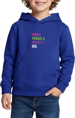 Produktbild von Spreadshirt Die Drei Ausrufezeichen Kim & Franzi & Marie & Ich Kinder Premium Hoodie, 98/104 (2 Jahre), Royalblau