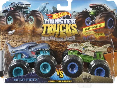 Produktbild von MATTEL®  Mattel FYJ64 Hot Wheels Monster Trucks 1:64 Die Cast 2er Pack, sortiert
