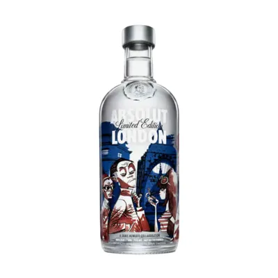 Produktbild von Absolut Vodka LONDON Limited Edition 2012 40% Vol. 0,7l - Wodka in exklusiver Sammlerflasche mit ikonischem London Design und feinem Geschmack