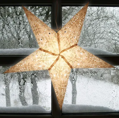 Image de Étoile de Noël 60cm Décoration de Noël Étoile de l'Avent Étoile lumineuse Décoration de fenêtre Étoile