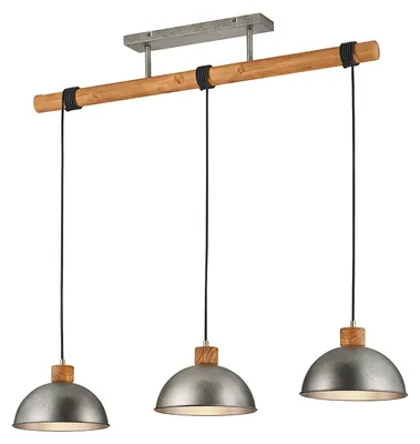 Produktbild von Trio Leuchten Pendelleuchte Delhi 303400367, Metall Nickel matt antik, Balken Ho