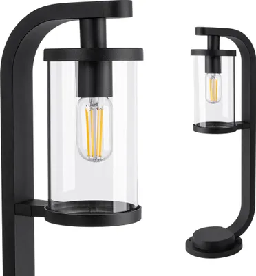 Produktbild von Standleuchte Außenleuchte Wegbeleuchtung E27 Schwarz IP44 Außenbeleuchtung Garten moderne 60cm Standlampe aus Aluminium RD1906-600