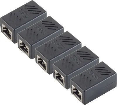 Produktbild von 5x Cat. 6A Kabelverbinder 2xRJ45 Buchse Vollgeschirmt