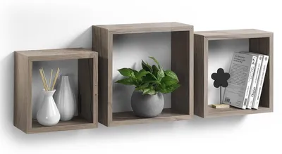 Produktbild von Wandregale, 3er-Set, quadratisch