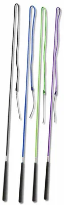 Produktbild von AMKA Bogenpeitsche Fahrpeitsche 120 cm für Horsemanship Bodenarbeit Fahrsport diverse Farben gummierter Spezialgriff in Schwarz