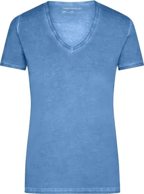 Produktbild von Trendiges T-Shirt mit V-Ausschnitt horizon-blue, Gr. XXL