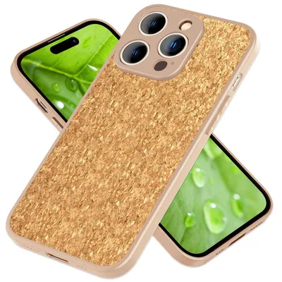 Produktbild von Hülle mit Natur Kork für iPhone 14 Pro, Schutzhülle TPU Handyhülle Cork Cover