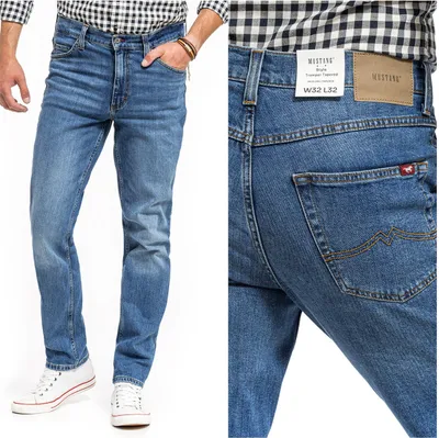 Produktbild von MUSTANG, Herren Jeanshosen, Slim fit, TRAMPER TAPERED, W34 L32, Blau, Jeans, baggyjeans, buggy