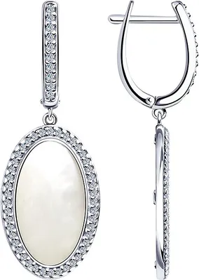 Produktbild von Sokolov Ohrhänger aus 925 Silber mit Zirkonia und Perlmutt, Silberschmuck für Damen