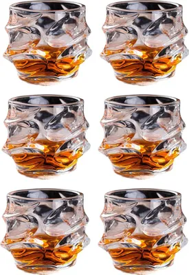 Produktbild von Einzigartige Bar Whisky Gläser 6er Set, 320ml Bleifrei Kristall Whiskey Glas,Rum Gläser für Cocktail Rum Wodka Scotch Gin Cognac Wasser Spülmaschinenfest