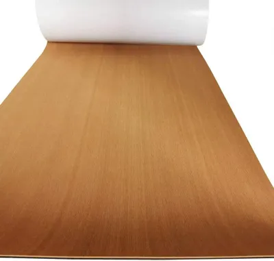 Zdjęcie produktu dla Pokrycie pokładu z pianki EVA o wyglądzie drewna tekowego – samoprzylepna mata do łodzi i jachtów – 240 x 90 cm – brązowa