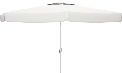 Image de Marbueno - Solskærm Blanc Polyester Aluminium, Ø 300 cm | Protection UV | Résistant aux intempéries, Coloré, Plastique