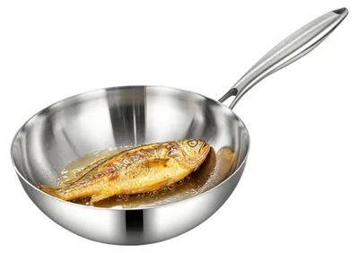 Obrázok produktu pre Hlboká panvica na varenie z nehrdzavejúcej ocele s rukoväťou