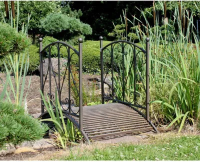 Produktbild von Deco Pleasure 504598 Gartenbrücke 'TAUPO' für Außen- und Innenbereich, zerlegt, max. Belastbarkeit 19 kg