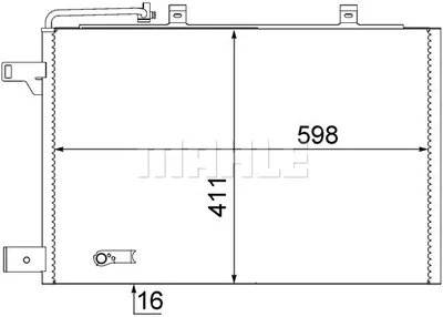 Produktbild von Kondensator, Klimaanlage MAHLE AC 370 000S