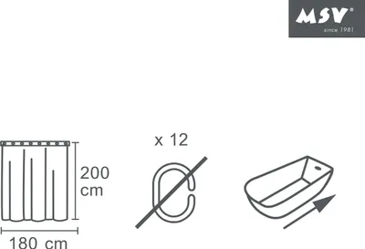 Zdjęcie produktu dla Zasłona prysznicowa Cotexsa by MSV Premium antypleśniowa Eva 3d - Antybakteryjna, zmywalna, 100% wodoodporna - Copenhagen" 180x200cm - Wyprodukowano w Hiszpanii