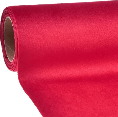Produktbild von Samt Tischläufer Rot Glänzend 28x270cm Deko Stoff